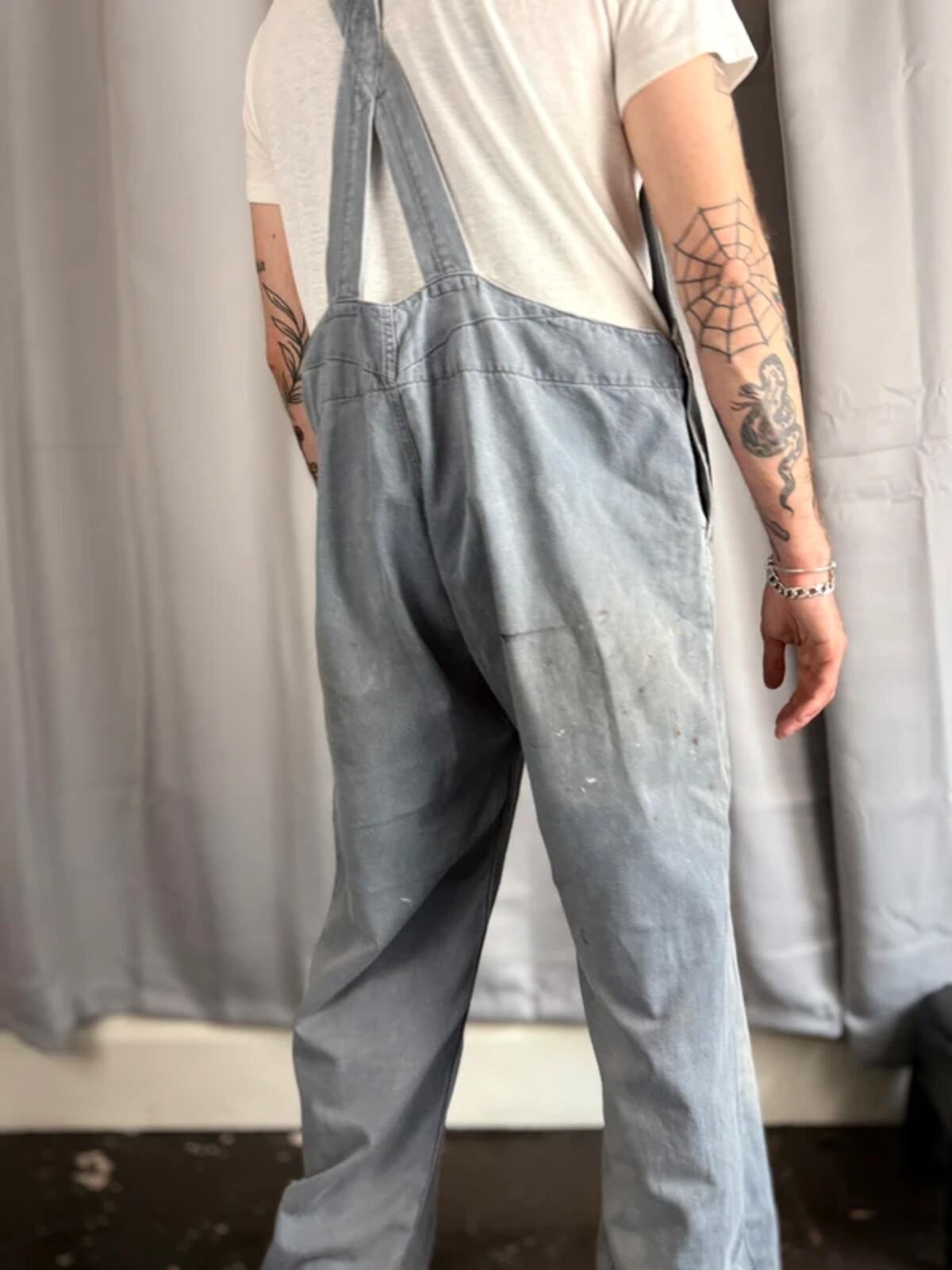 Vintage 1950s Railway Train Driver Dungarees Large