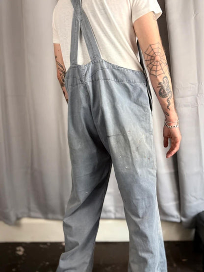 Vintage 1950s Railway Train Driver Dungarees Large
