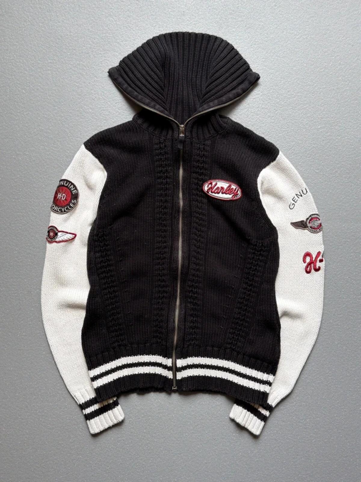 Harley Davidson Y2K Funnel Neck Zip Jacket Large Ladies