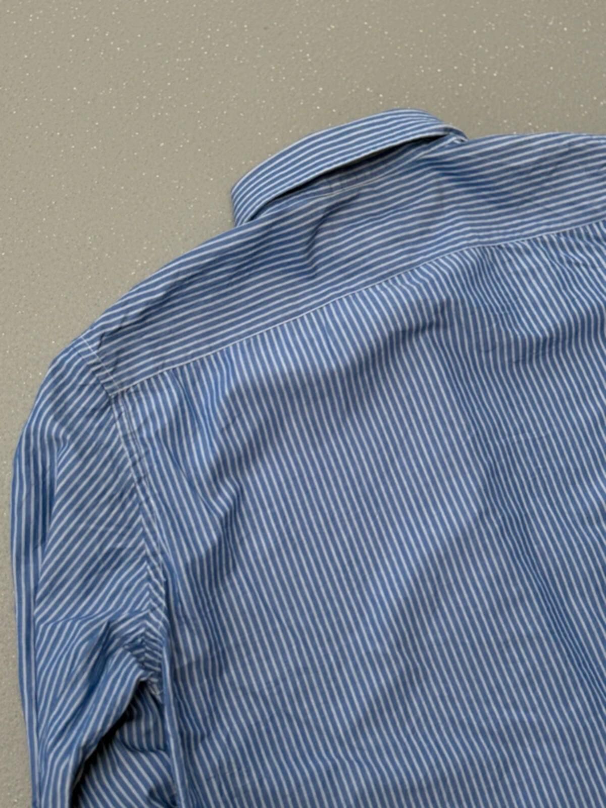 American Eagle Y2K Smart Pin Stripe Blue Shirt XXL