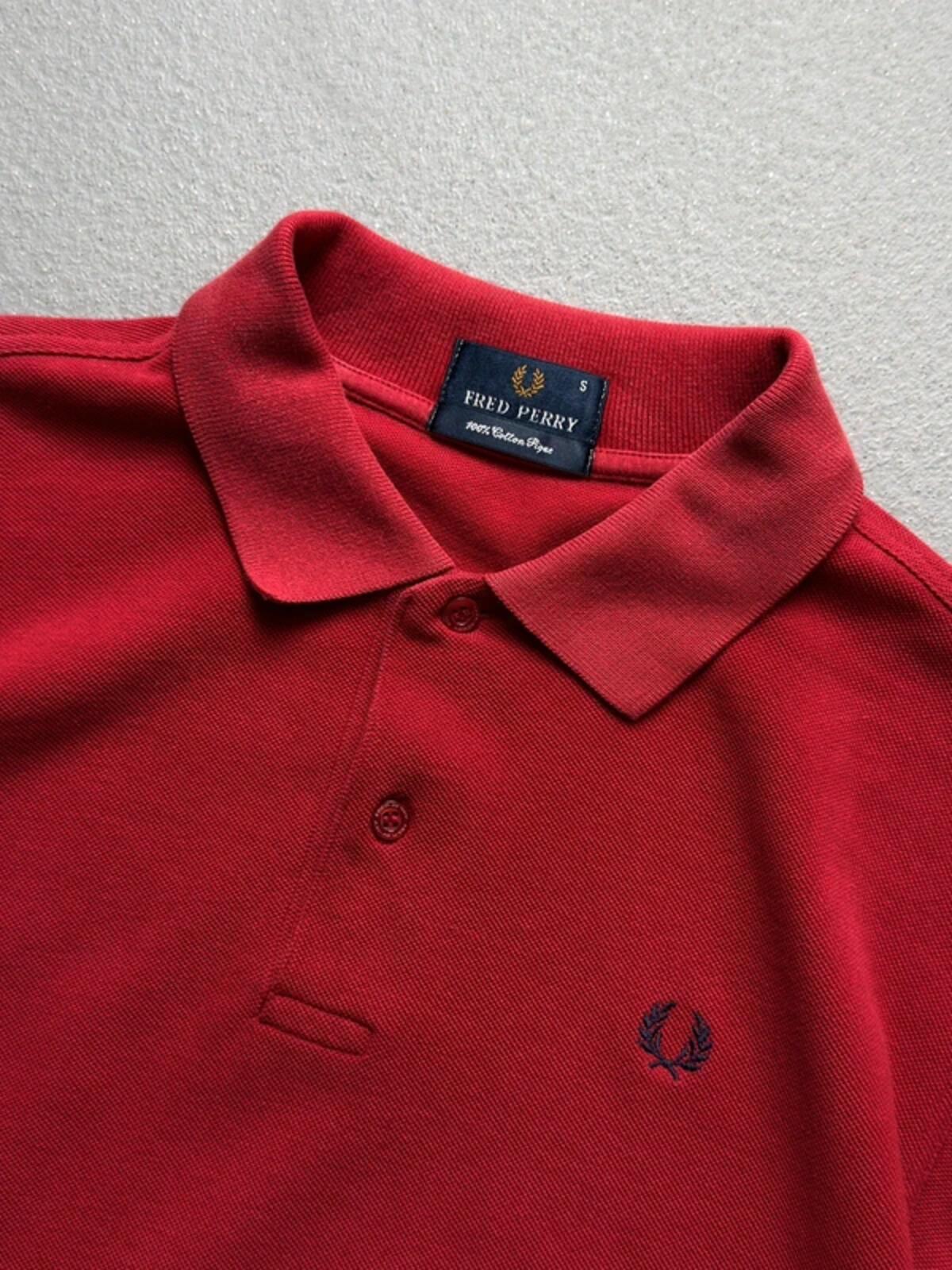 Fred Perry Red Polo Shirt Small Vintage