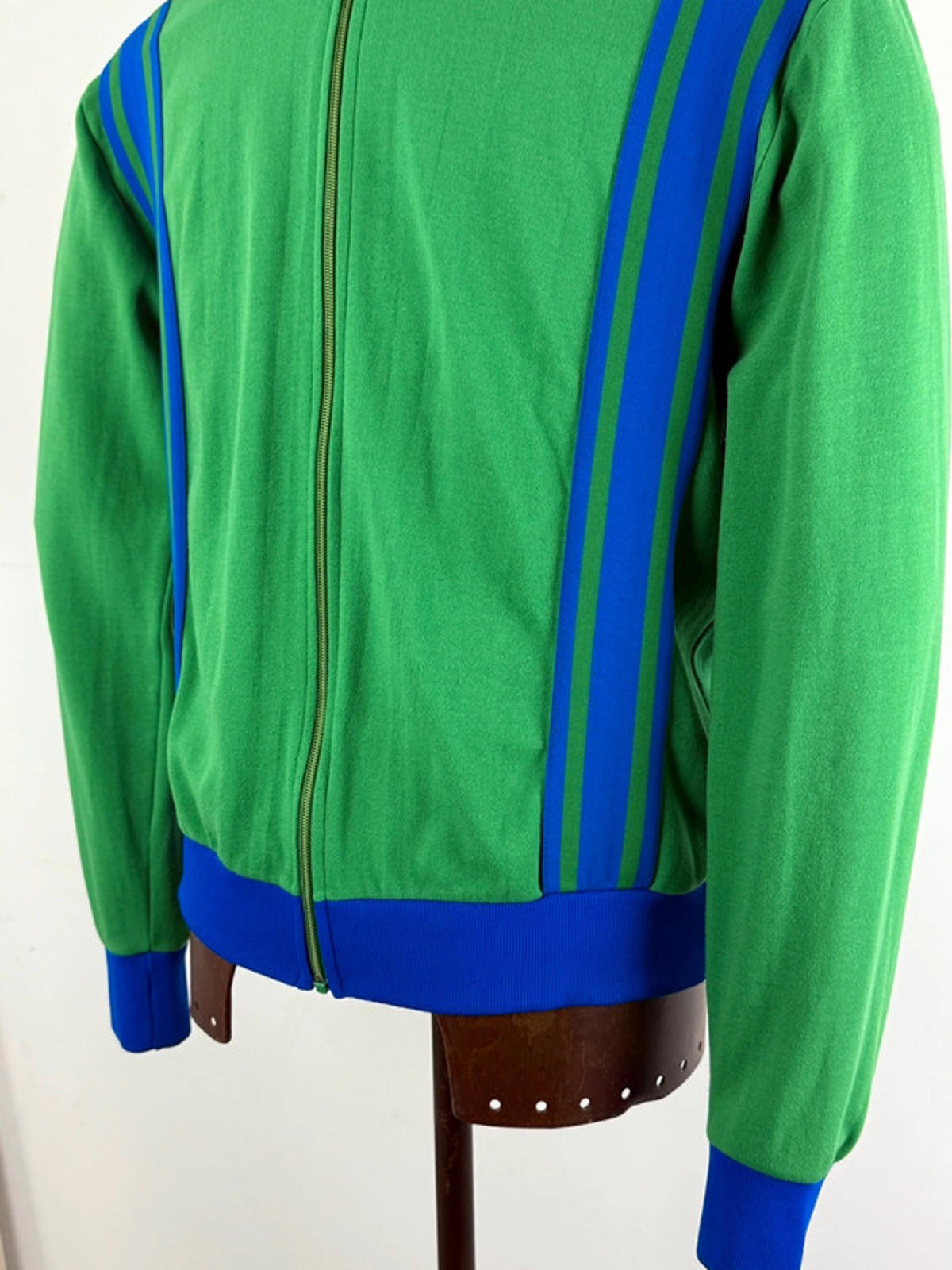 70s Funnel Collar Track Zip Jacket Large