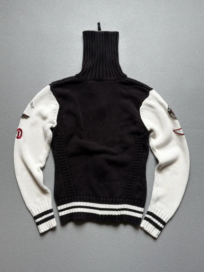 Harley Davidson Y2K Funnel Neck Zip Jacket Large Ladies