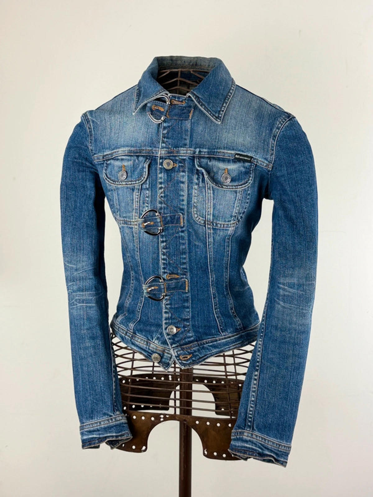 Dolce & Gabbana Y2K Clasp Denim Jacket Size 8
