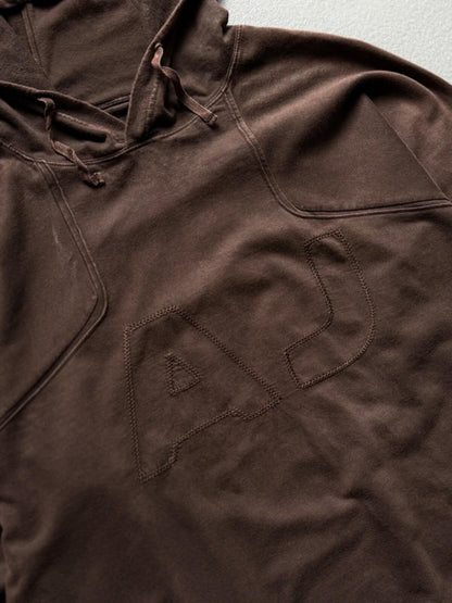 Armani 2000s Utility Hoodie XL Brown