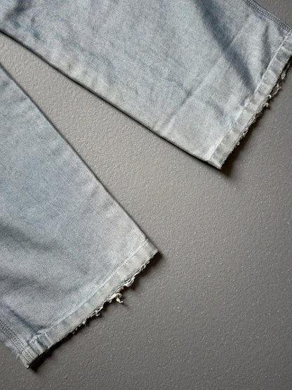 Y2K Baggy Hip Hop Shiny Jeans 33”