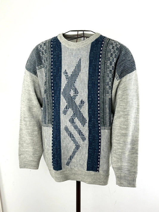 Vintage Chunky Knit Pattern Sweater 2XL