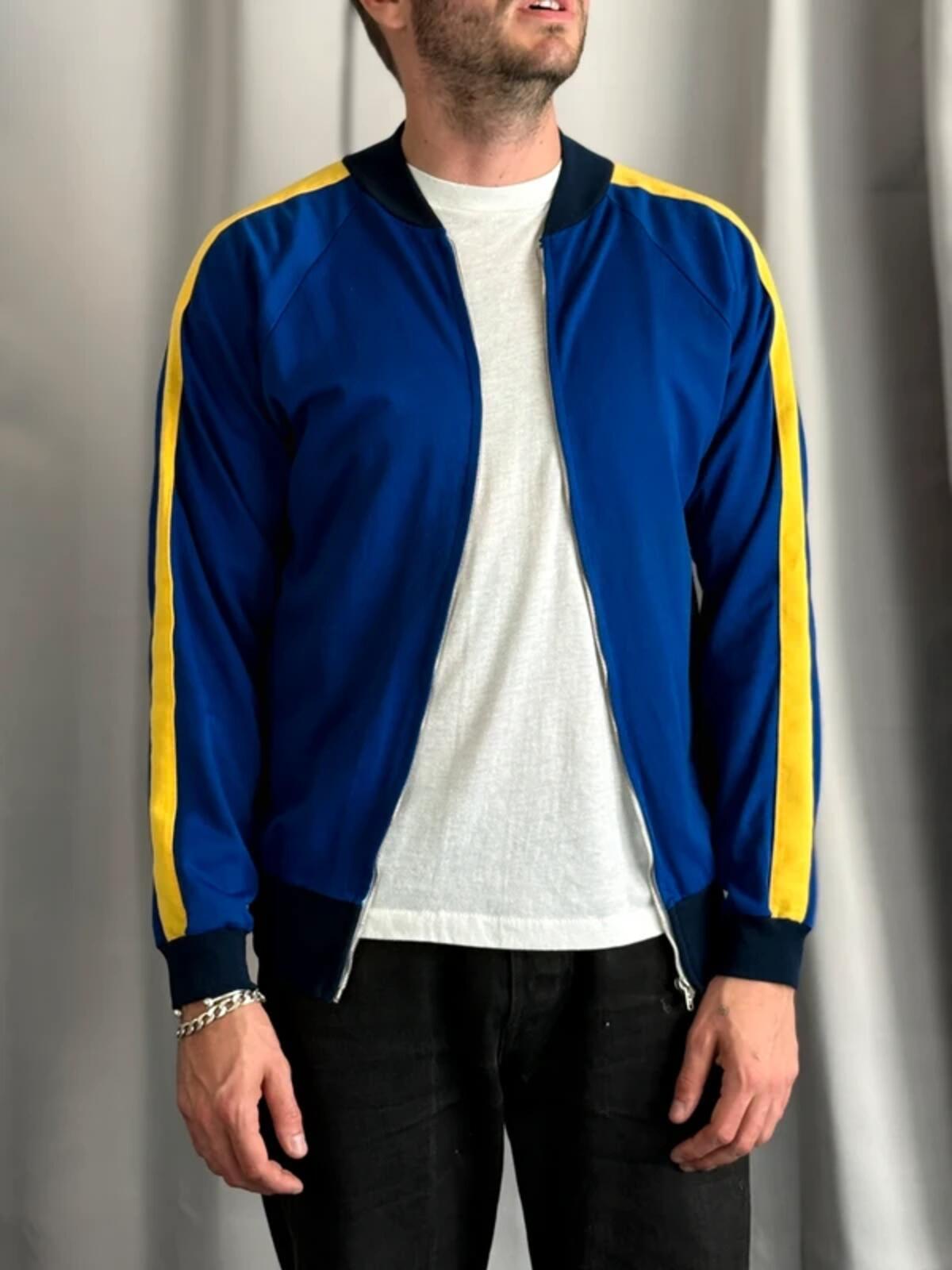 70s Vintage Sport Track Jacket Medium