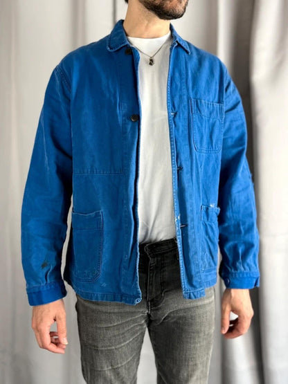 70s French Work Jacket Distressed Medium