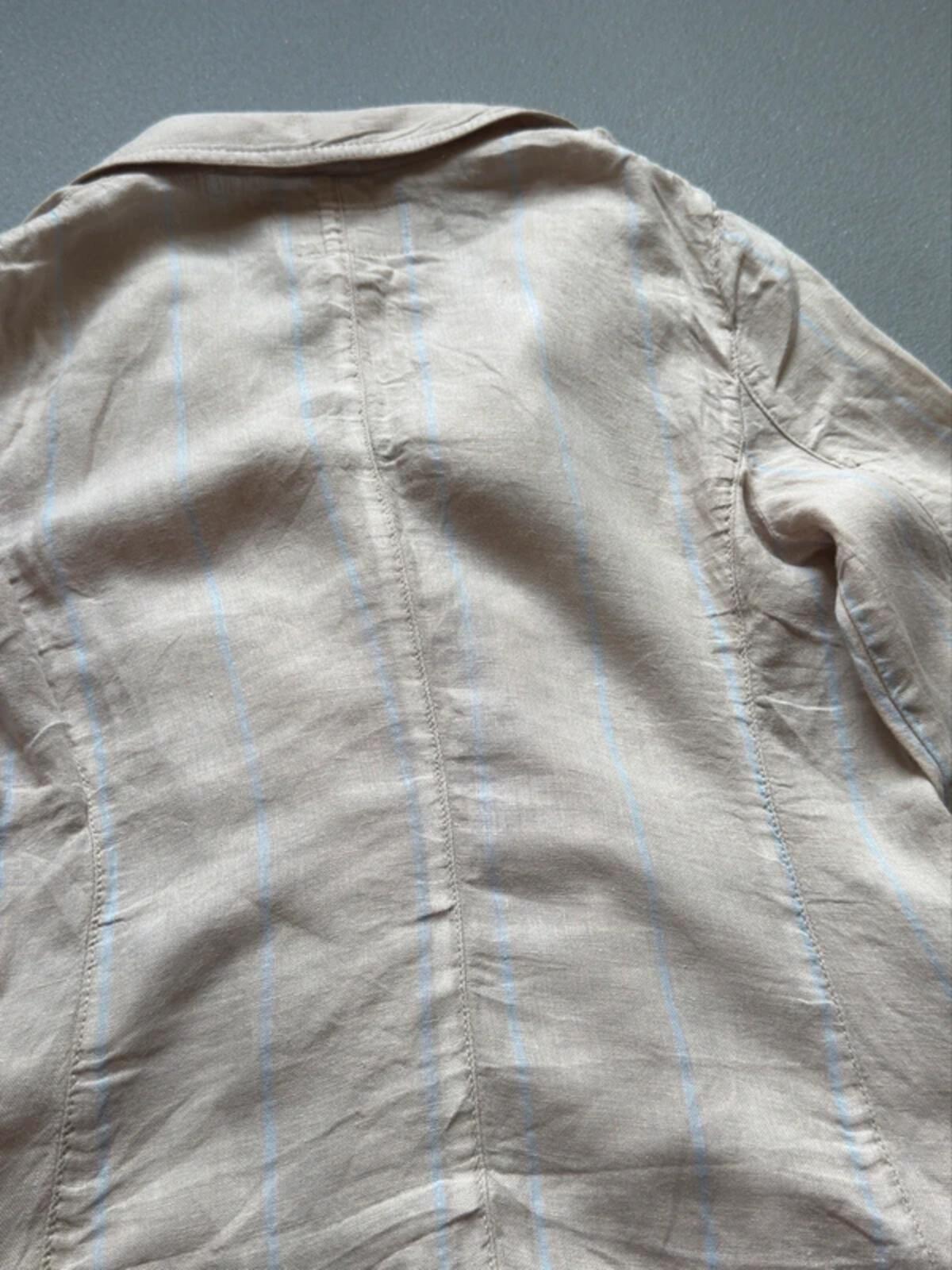 Armani 2000s Linen Blazer Beige Size 10