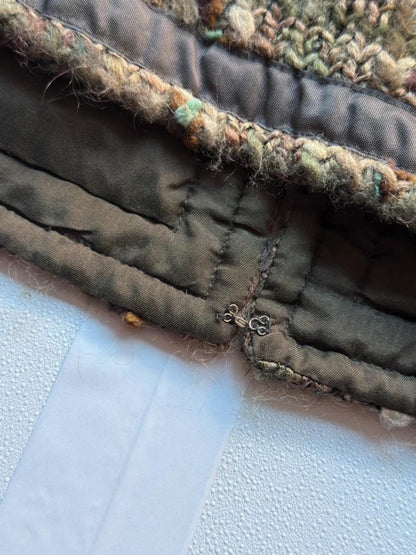 Vintage Bouclé Tweed Cropped Jacket Multicolour Textured Blazer