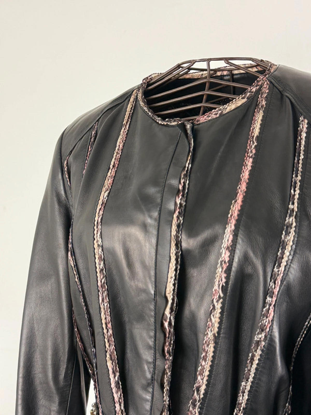 Roberto Cavalli Leather Jacket Size 14