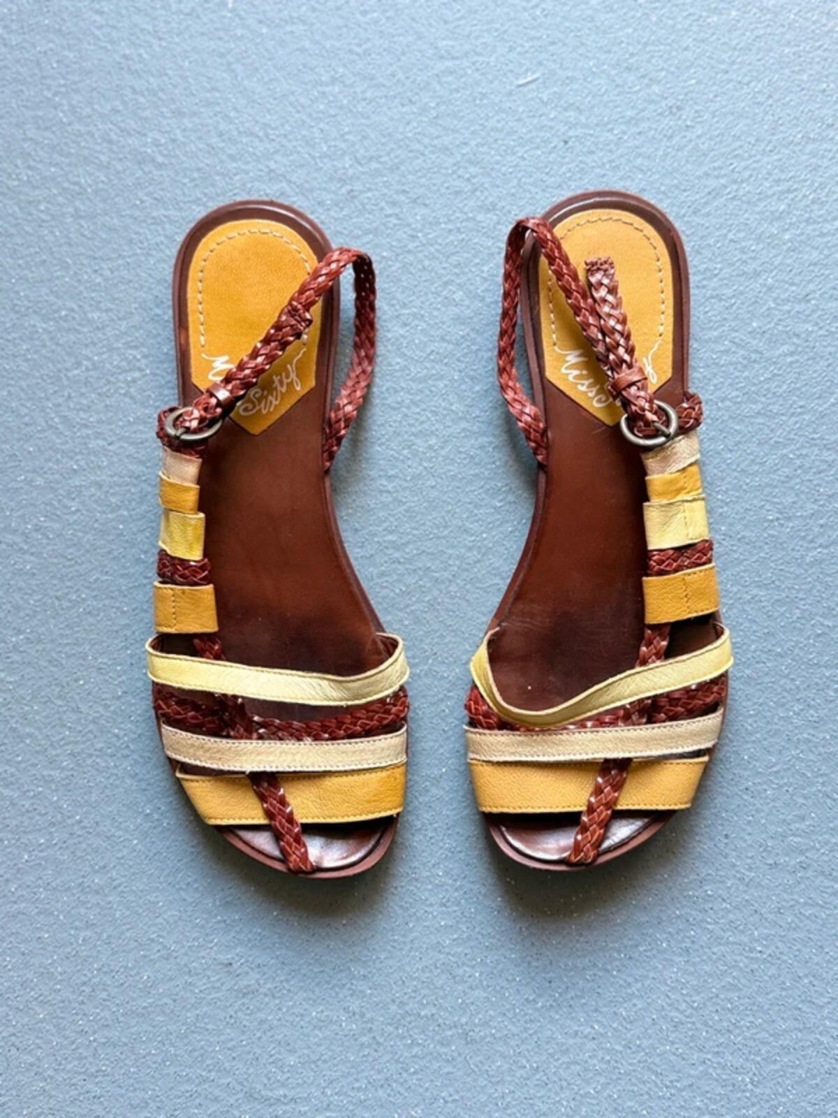 Miss Sixty Y2K Plaited Strappy Sandals Uk 6 / EU 39