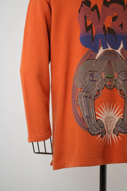 Y2K Graffiti Art Sweatshirt Medium 90s Rave Streetwear