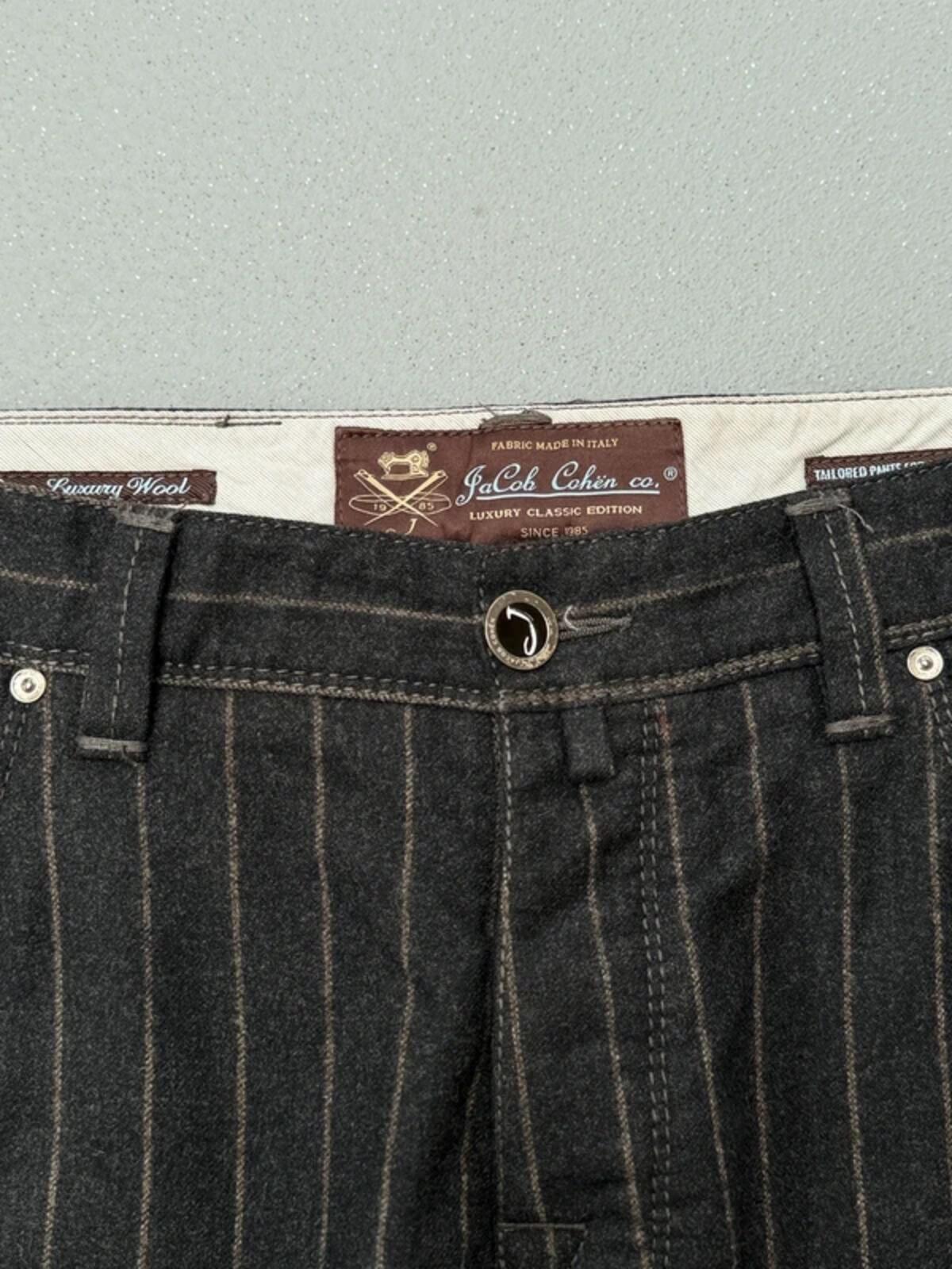 Jacob Cohen Luxury Wool Pinstripe Trousers 38”