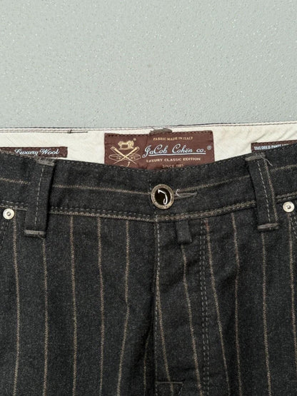 Jacob Cohen Luxury Wool Pinstripe Trousers 38”