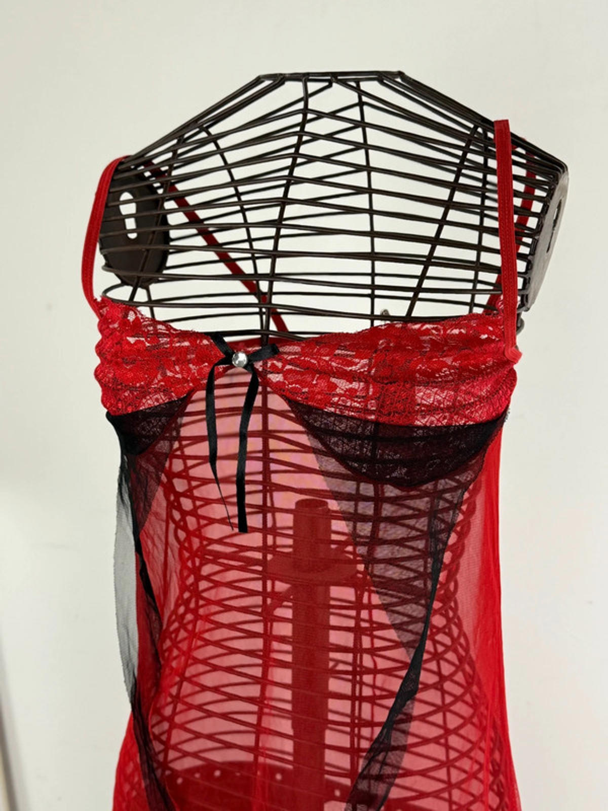 Sheer Mini Dress Y2K Sexy Lingerie Small