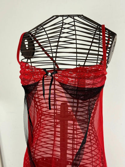 Sheer Mini Dress Y2K Sexy Lingerie Small