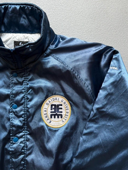 Vintage Kansai University Japan Nylon Varsity Bomber Jacket XL