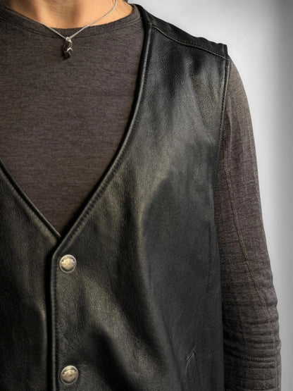 Harley Davidson Leather Biker Vest XXL
