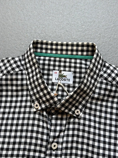 Lacoste Black & White Check Shirt Medium