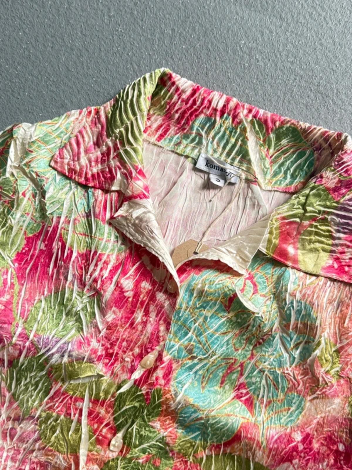 Komarov Top Blouse Shirt Small Y2K