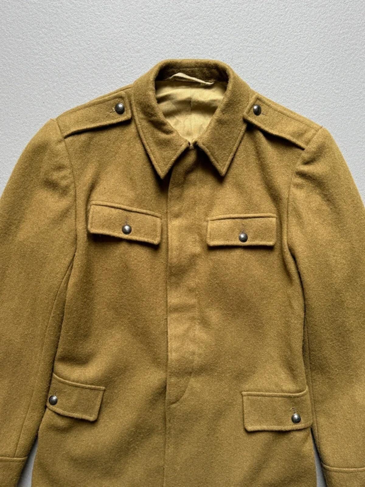 1980s Vintage Romanian Military Wool Jacket Small