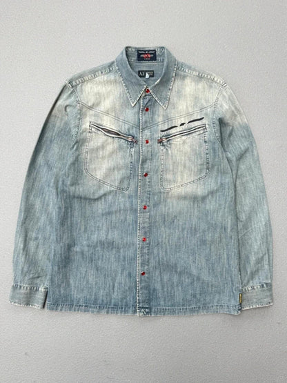 Armani 2000s Denim Shirt Large