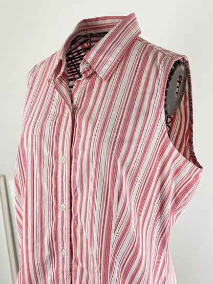 GAP Y2K Stripe Sleeveless Shirt Large