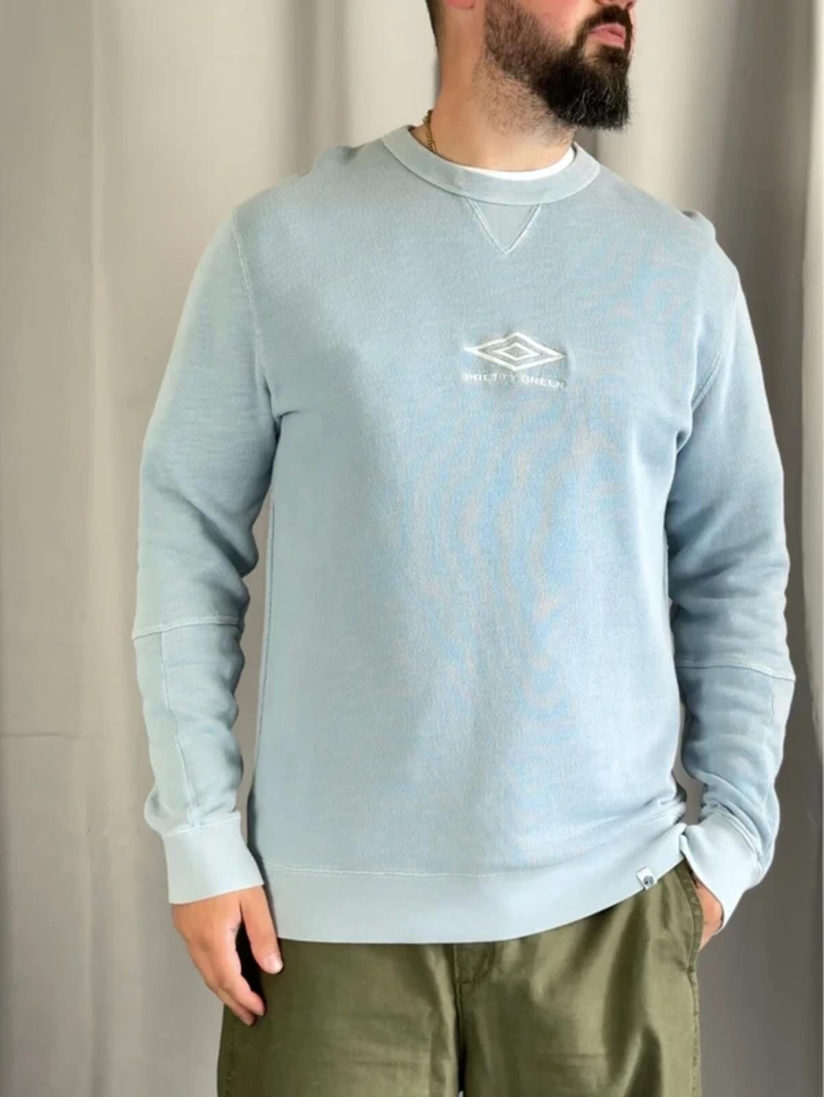 Pretty Green x Umbro Light Blue Maine Road Sweatshirt Large