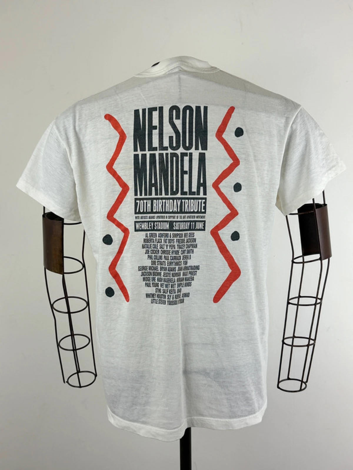 Nelson Mandela 1988 70th Birthday Tribute Vintage T Shirt XL