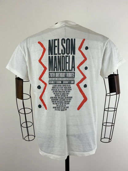 Nelson Mandela 1988 70th Birthday Tribute Vintage T Shirt XL
