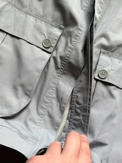 Vintage 1980s Sports Bomber Jacket XL Grey Utlility