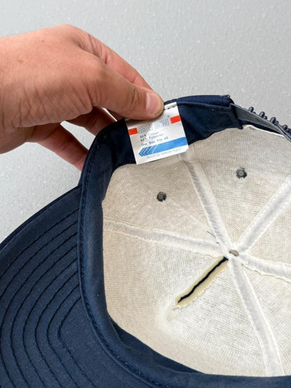 Vintage Navy & Yellow Americana Trucker Cap