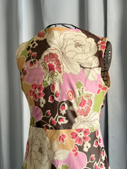 Y2K Asymmetrical Japanese Style Sleeveless Dress Size 8/10