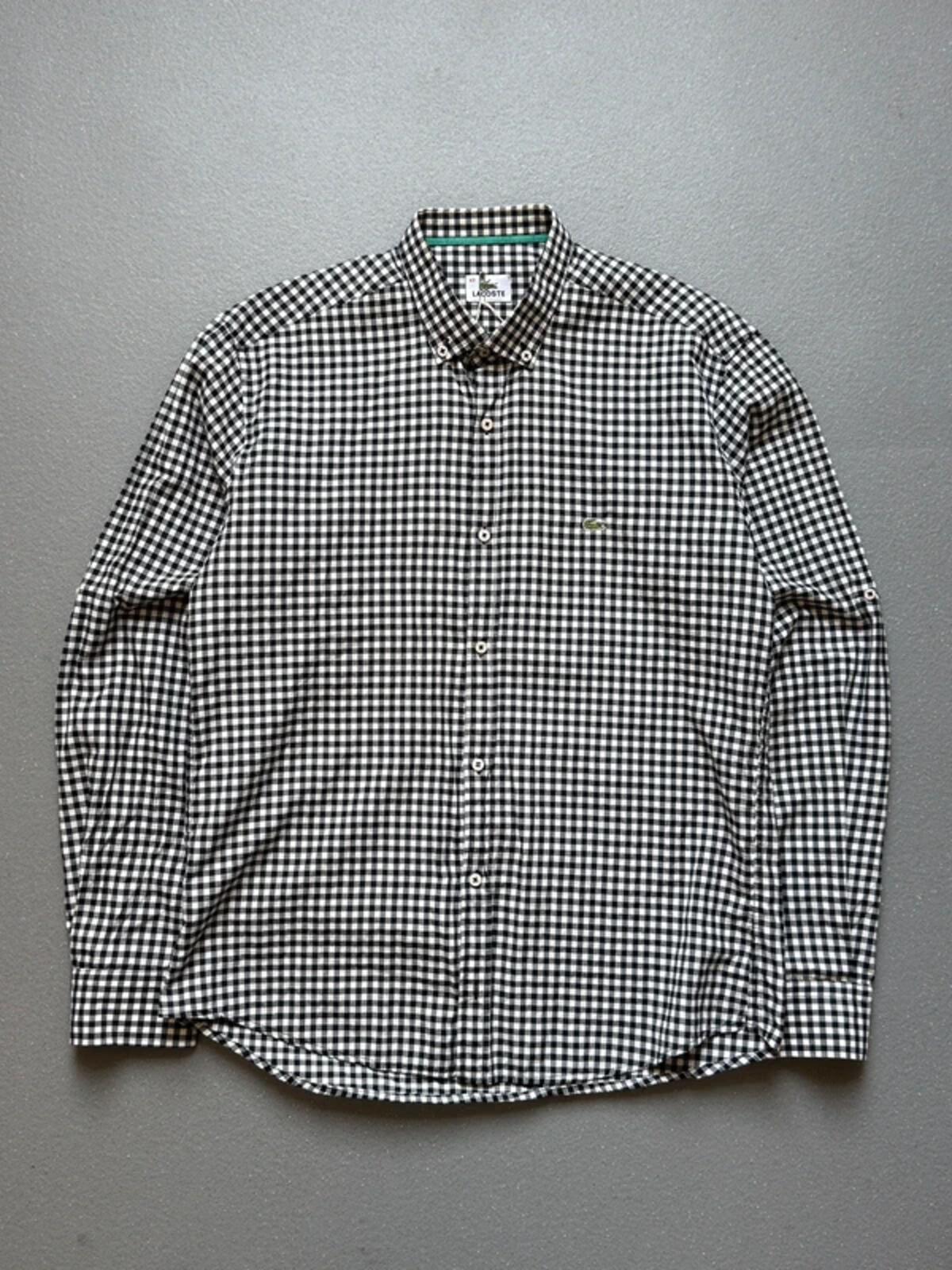 Lacoste Black & White Check Shirt Medium