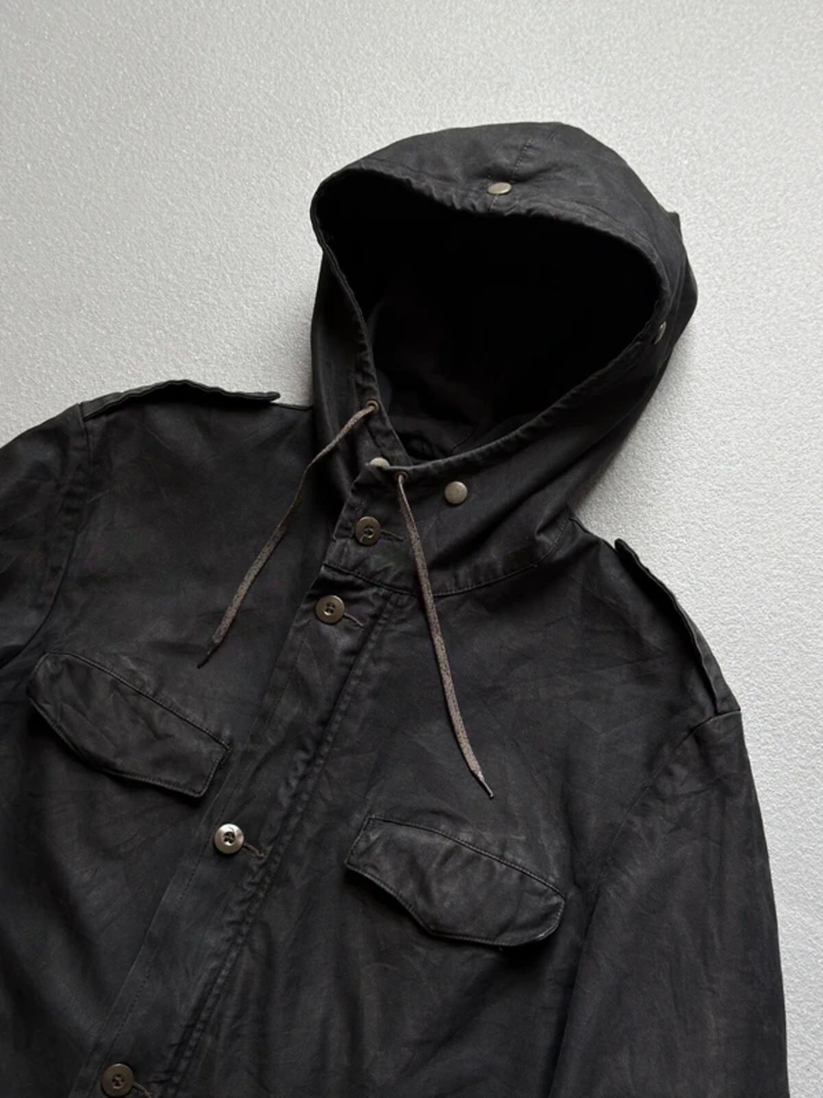 80s Black German Military Parka Large