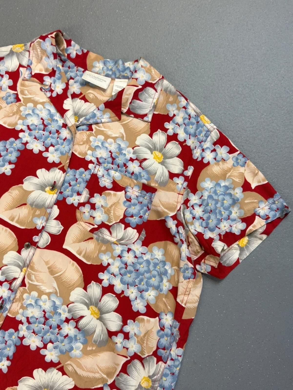 Liz Claiborne Oriental Floral Boxy Shirt XL Ladies