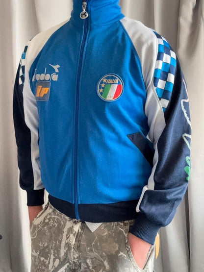 80s Italy Football Team Diadora Track Jacket Medium