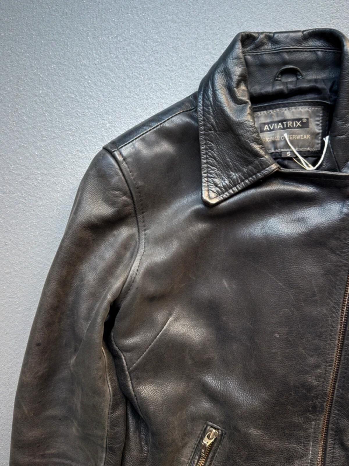 Ladies Leather Biker Jacket Vintage Small Perfecto
