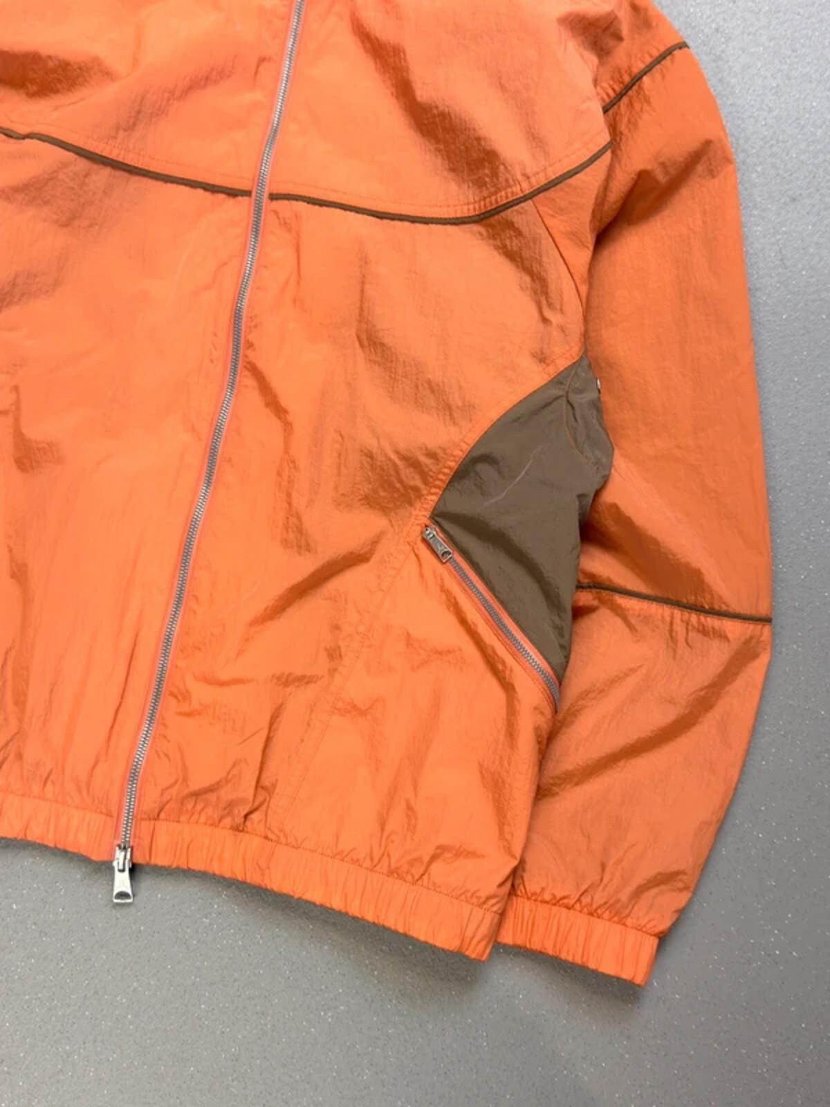 Jordan Orange Nylon Zip Jacket Windbreaker Large