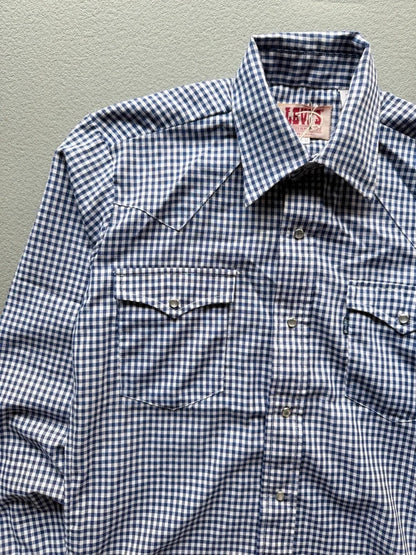 Vintage 1970s Levi’s Gingham Western Shirt – Made in USA