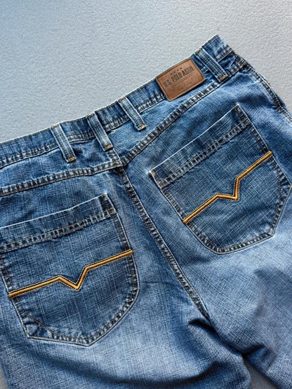 US Polo Assn Baggy Denim Shorts 38”