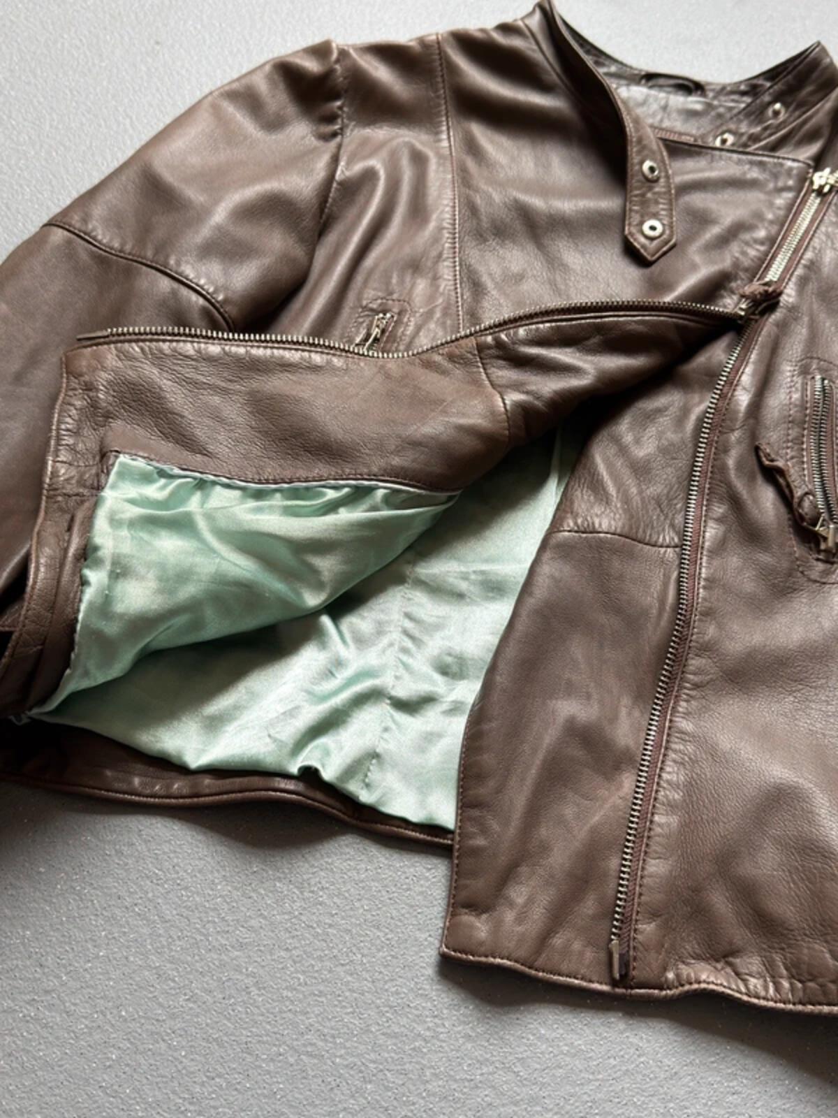 DNA Amsterdam Butter Soft Lamb Leather Asymmetrical Jacket Large