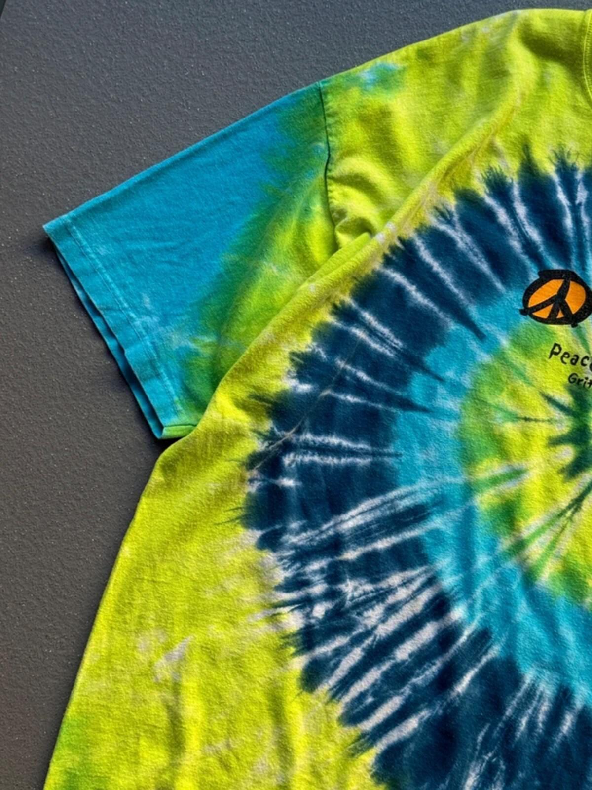 Vintage Peace Love Ale T Shirt 2XL Tie Dye