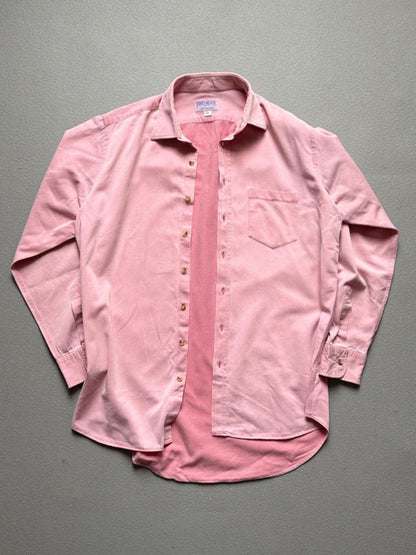 Vintage 90s Faded Light Rose Pink Cotton Shirt Large Oversized