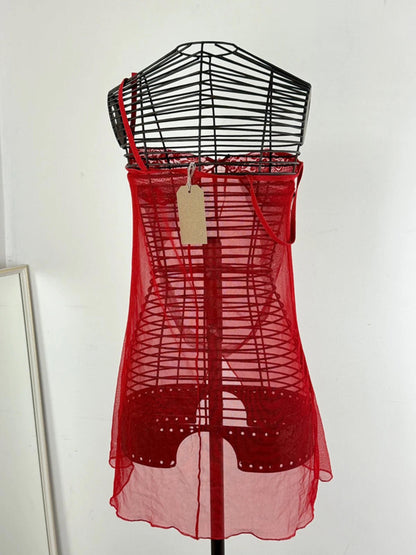 Sheer Mini Dress Y2K Sexy Lingerie Small