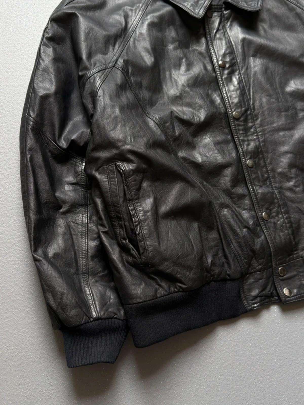 Vintage 80s Leather Bomber Jacket XXL