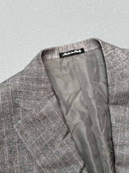 Pal Zileri Grey Lilac Check Wool Jacket IT50