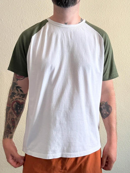Y2K Ringer Baseball T Shirt Large Slim